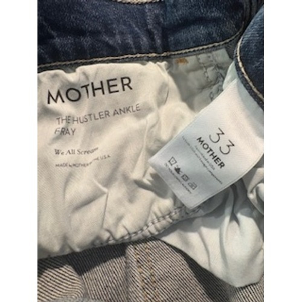 MOTHER Superior The Hustler Women’s Sz 33 High Rise Cropped Straight Jeans READ* - Picture 9 of 16